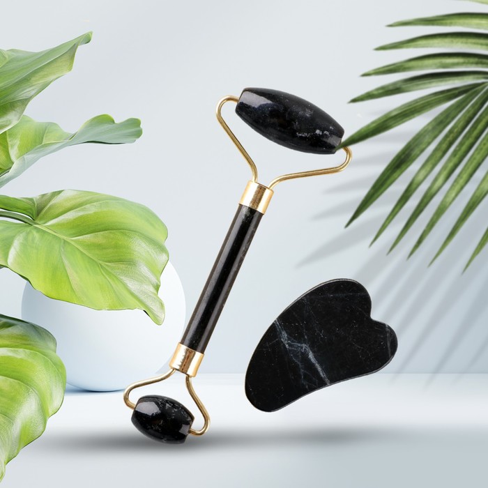 Набор массажеров Гуаша для лица Горяча и бешена антраконит 41700₽