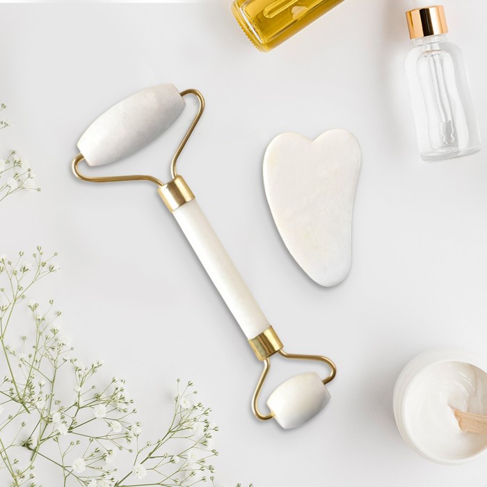 Набор массажеров Гуаша для лица Сияй вдохновляй мечтай кальцит 41700₽