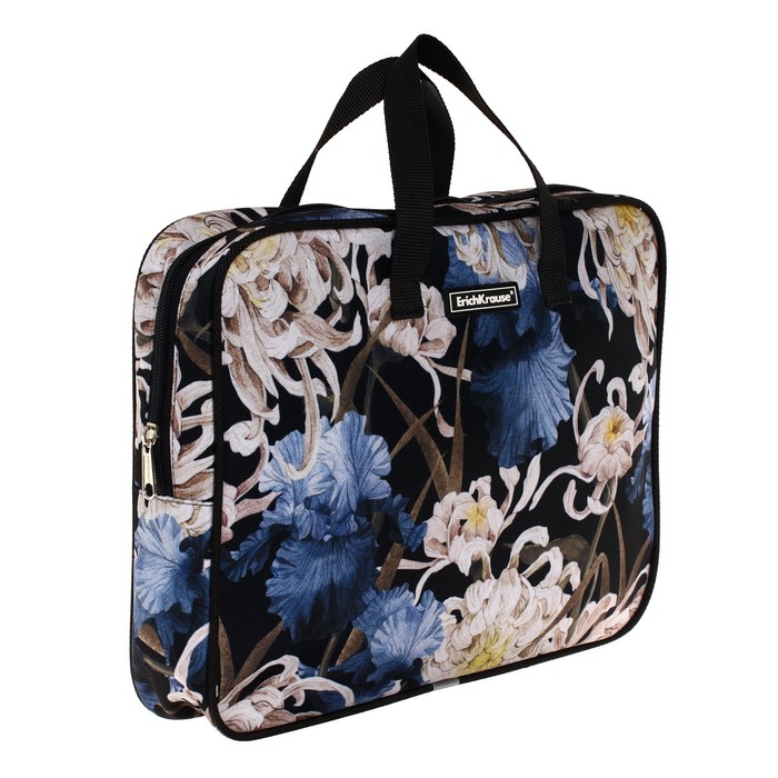 

Папка с ручками А4+, 360 х 290 х 70 мм, текстильная, Erich Krause Golden Daisy 52659