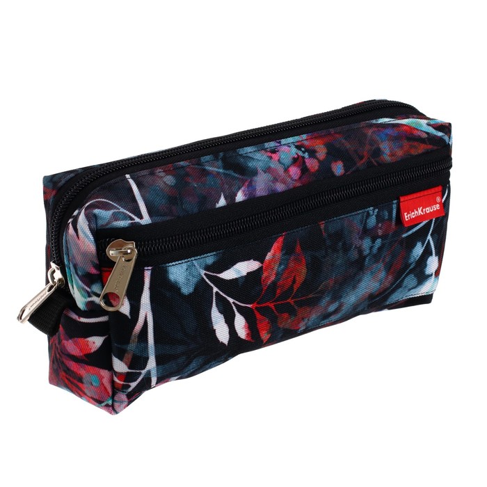 

Пенал мягкий, 2 отделения, объемный, 100 х 210 х 50 мм, Erich Krause, Twigs, чёрный/красный 52272