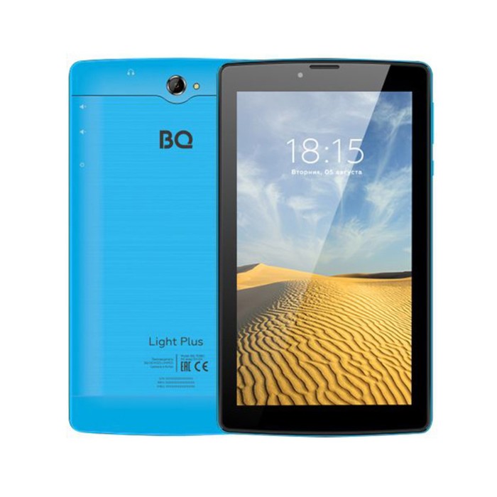 фото Планшет bq-7038g light plus, 7", tn, 1024х600, 1.3 ггц, 2+16 гб, 2+0,3 мп, синий