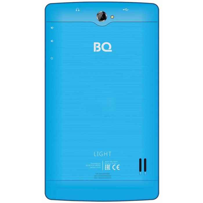 

Планшет BQ-7083G Light, 7", TN, 1024х600, 1.3 ГГц, 1+8 Гб, 2+0,3 МП, синий