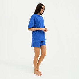 

Пижама женская (футболка и шорты) KAFTAN Basic размер 44-46, цвет синий