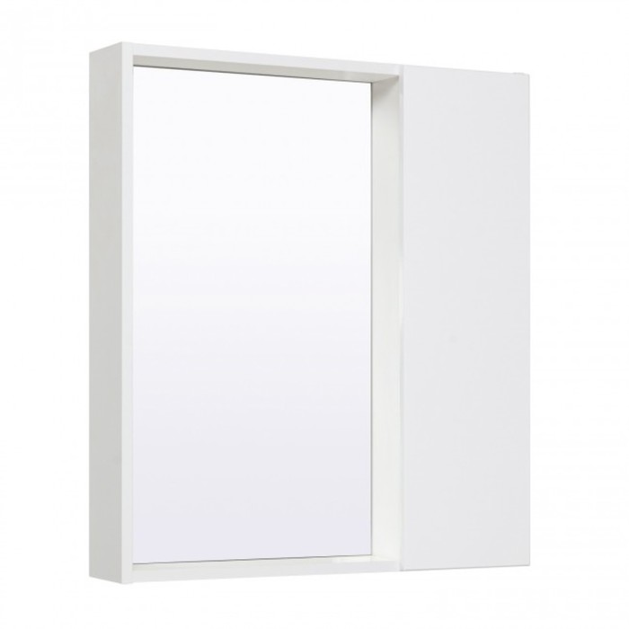 Шкаф-зеркало Манхэттен 65 белый, универсальный шкаф зеркало манхэттен 65 серый бетон универсальный