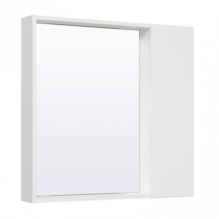 Шкаф-зеркало Манхэттен 75 белый, универсальный шкаф зеркало манхэттен 65 серый бетон универсальный