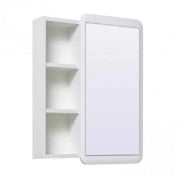 Шкаф-зеркало Капри 55 белый, универсальный