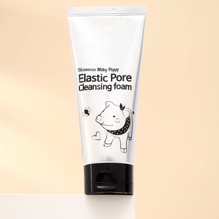 фото Пенка для умывания milky piggy elastic pore cleansing foam, с древесным углем, очищающая, против черных точек, 120 мл elizavecca