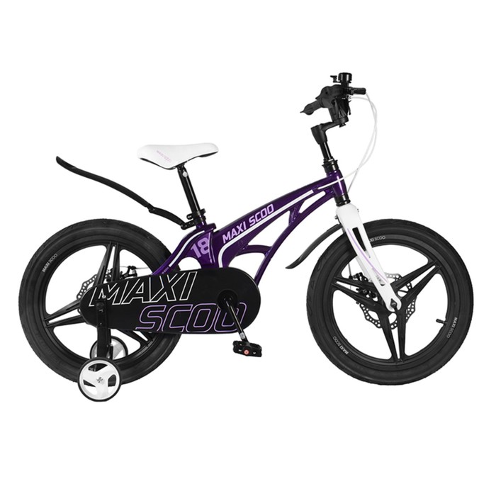 фото Велосипед 18" maxiscoo cosmic делюкс, цвет фиолетовый