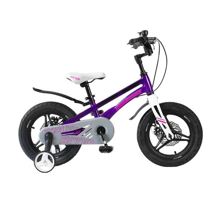 фото Велосипед 14" maxiscoo ultrasonic делюкс плюс, цвет фиолетовый