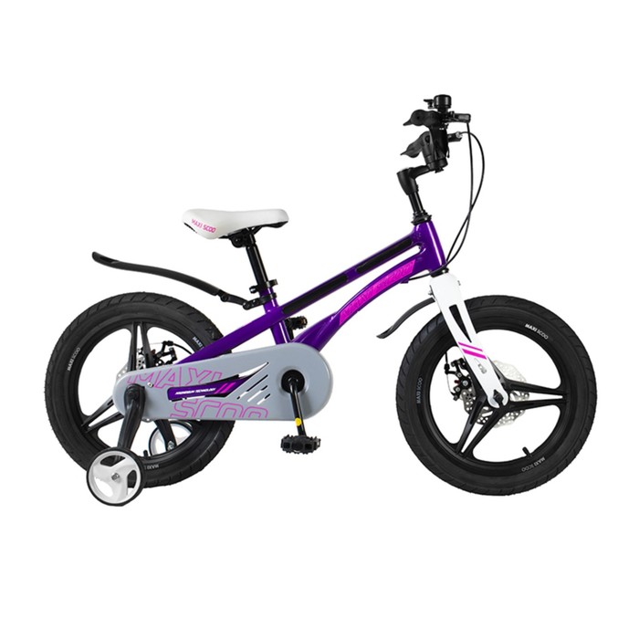 фото Велосипед 16" maxiscoo ultrasonic делюкс, цвет фиолетовый