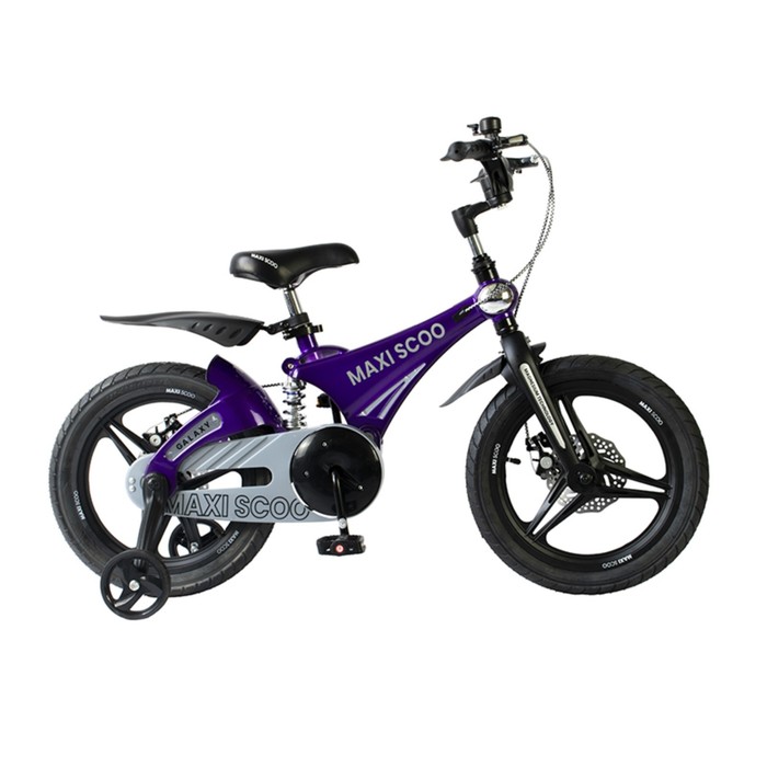 фото Велосипед 16" maxiscoo galaxy делюкс, цвет фиолетовый перламутр