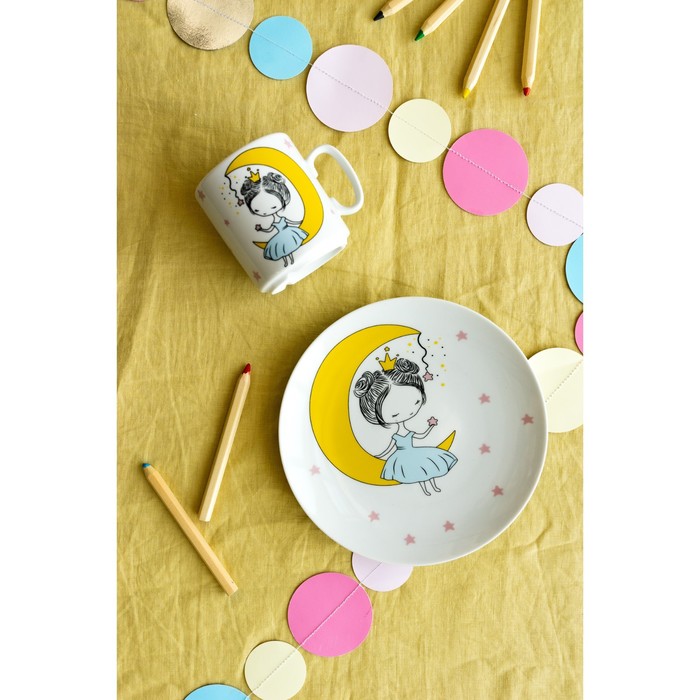 фото Набор посуды «принцесса луна», 2 в 1 (кружка, тарелка) сотвори чудо