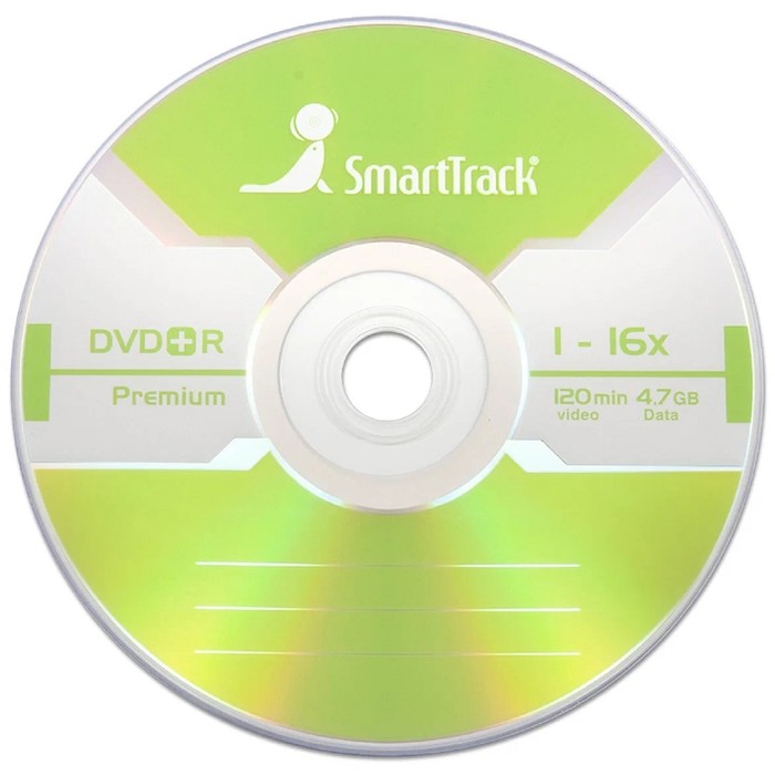 Диск DVD+R SmartTrack, 16х, 4.7 Гб, Cake Box, 10 шт