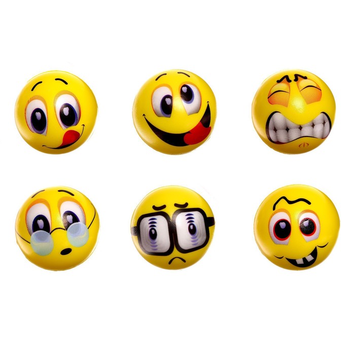 фото Мягкий мяч «смайлы», микс, в шоубоксе funny toys