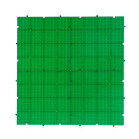 Пластина-основание для конструктора "Пазл", набор 4 шт, 13*13 см шт, цвет зеленый