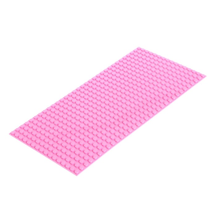 фото Пластина-основание для конструктора, 25,5 × 12,5 см, цвет розовый