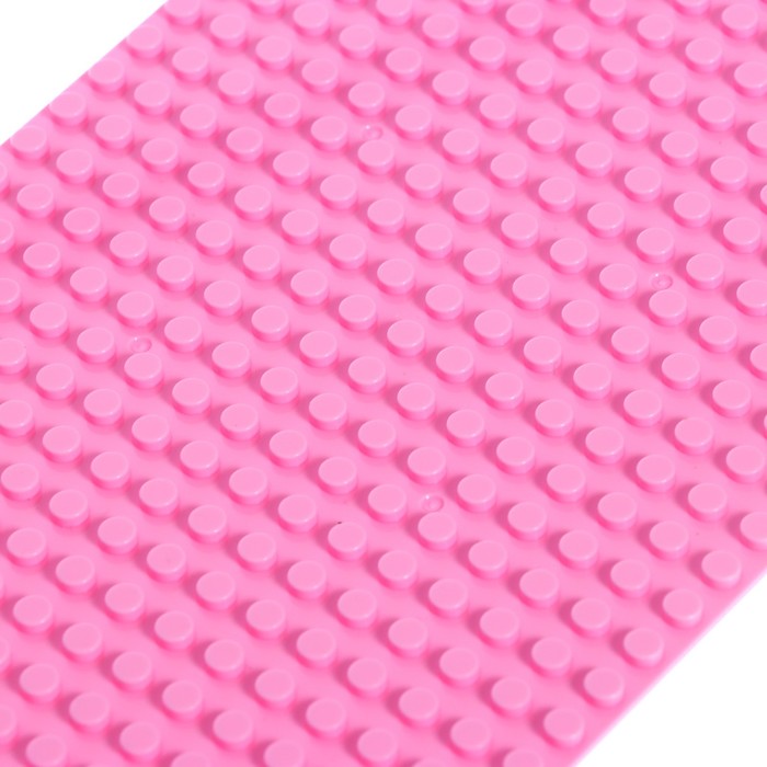 Пластина-основание для конструктора, 25,5*12,5 см шт, цвет розовый