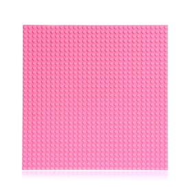 Пластина-перекрытие для конструктора, 25,5*25,5 см шт, цвет розовый