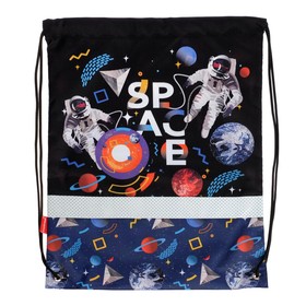 

Мешок для обуви ErichKrause, 500 х 410 мм, Cosmonaut, светоотражающая полоса, вставка сетка, синий