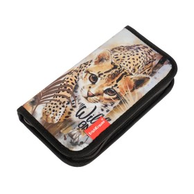 

Пенал 1 секция ErichKrause, 110 х 205 мм, Wild Cat, ткань, бежевый