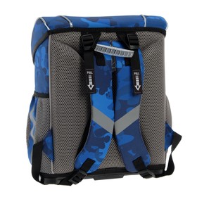

Ранец на замке Erich Krause ErgoLine 16L, 37 х 30 х 16 мм, Sea Camo, жёсткое дно, синий