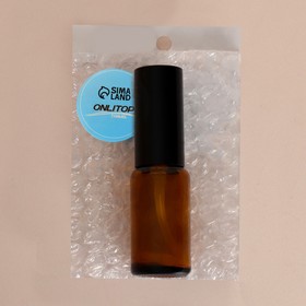 Флакон стеклянный для парфюма, с распылителем, 20 мл, цвет коричневый/чёрный