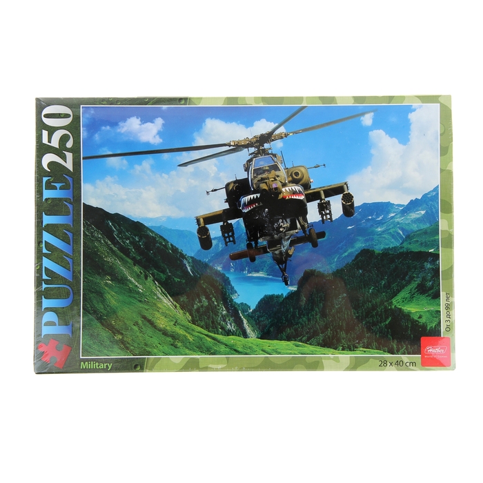 Пазлы "Вертолет в горах", 250 элементов