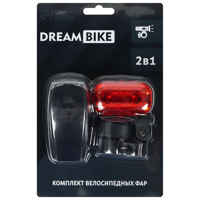 Комплект велосипедных фонарей Dream Bike JY-286+JY-289T комплект велосипедных фонарей dream bike jy 286 jy 289t