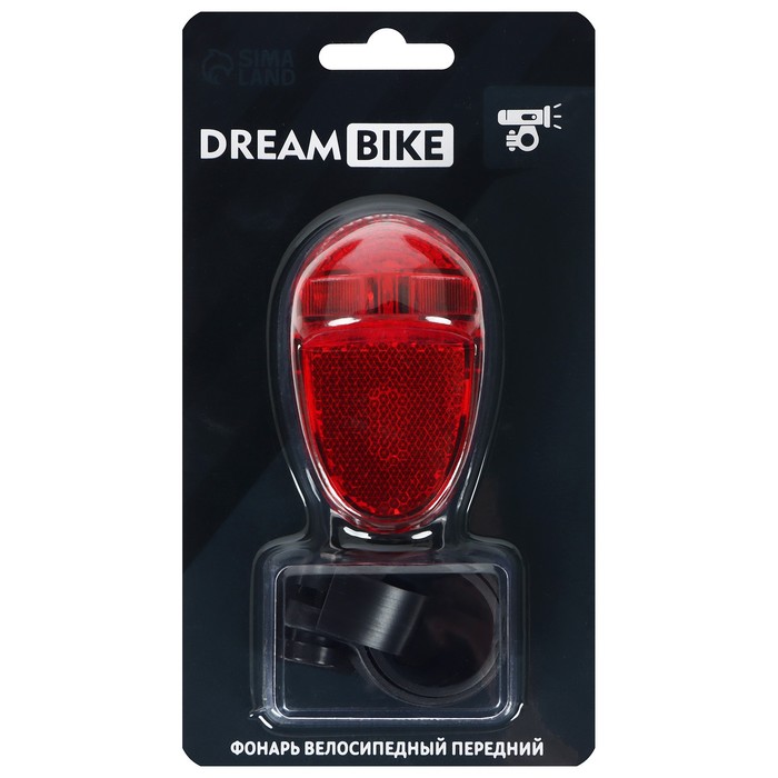 Фонарь велосипедный Dream Bike JY-399T-1, задний, 1 диод, 1 режим