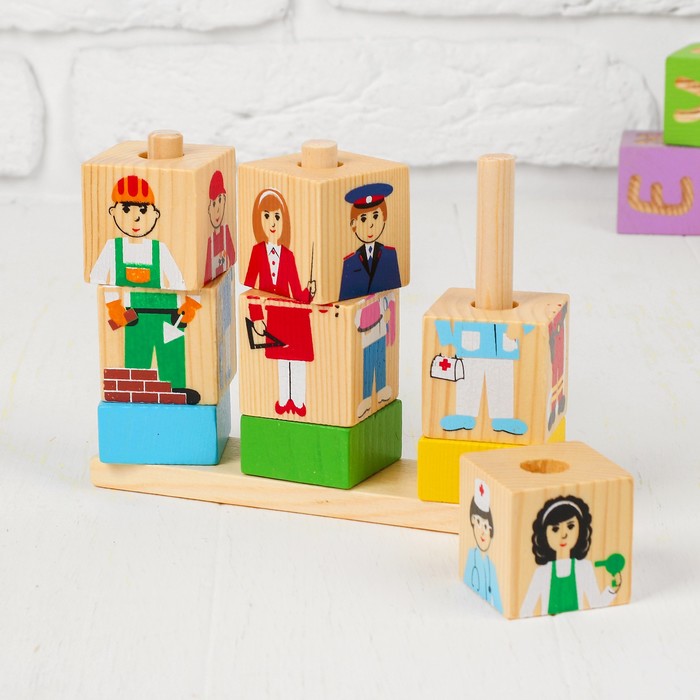 Кубики на палочке "Профессии"