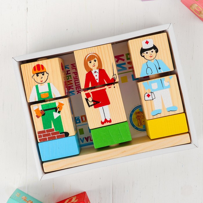 Кубики на палочке "Профессии"