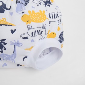 

Трусы на подгузник, цвет белый/животные, рост 86 см