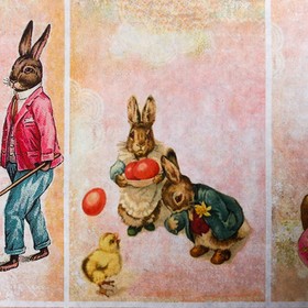 

Декупажная карта "Зайки" формат А4, плотность 45г/м2