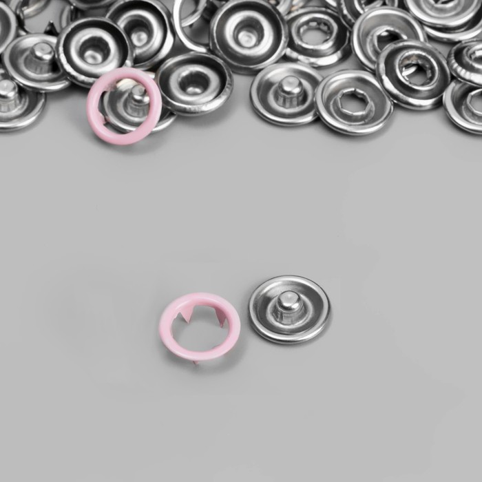 Кнопки рубашечные, d = 9,5 мм, цвет розовый
