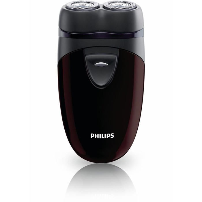 Электробритва Philips PQ206/18, роторная, 2 головки, сухое бритье, от АКБ, коричневая