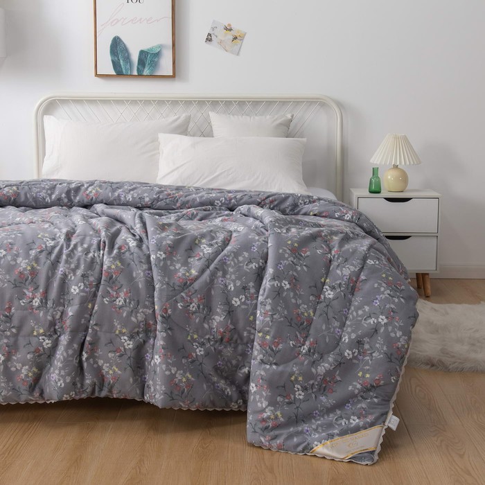 Одеяло «Холли», размер 200х220 см, цвет серый
