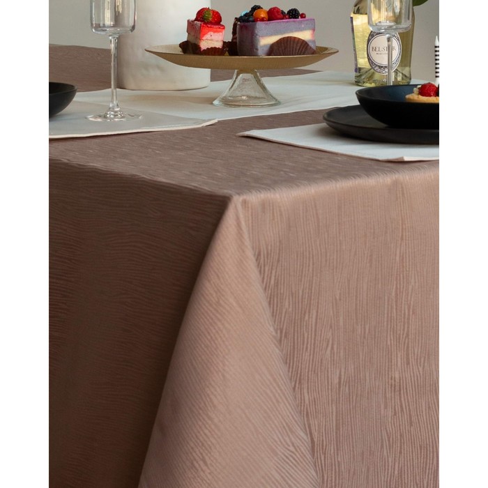 

Скатерть, размер 140х180 см, цвет кофе