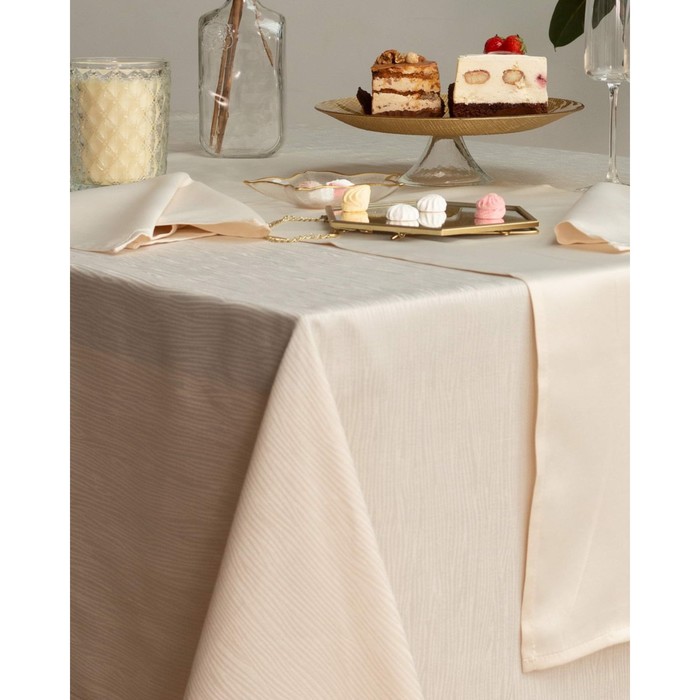 

Скатерть, размер 150х220 см, цвет бежевый