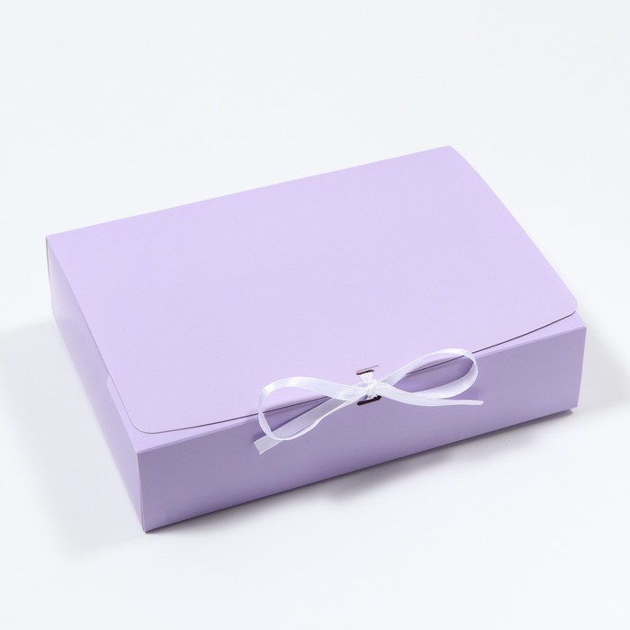 Коробка складная, лаванда, 21 х 15 x 5 см коробка складная розовая 21 х 15 х 5 см