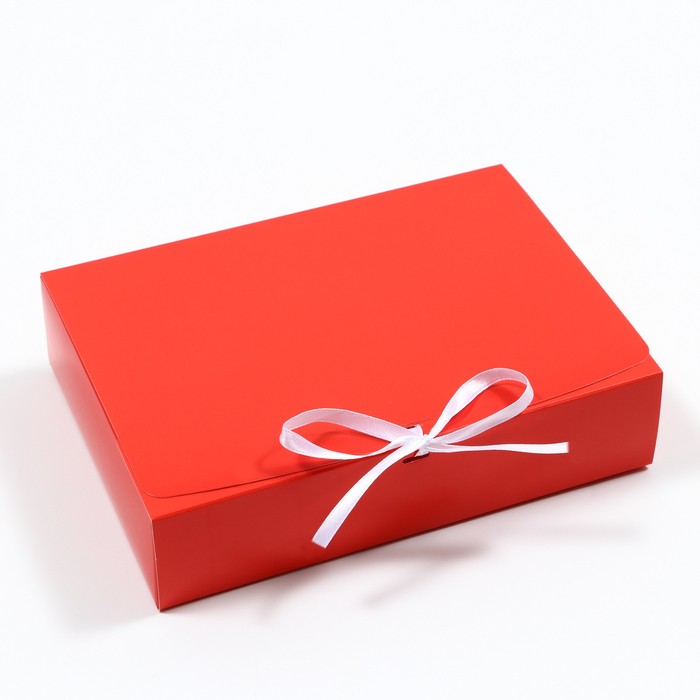 цена Коробка складная, красная, 21 х 15 x 5 см