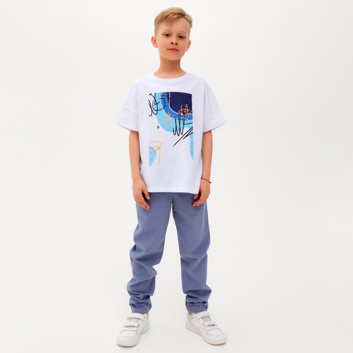 

Брюки для мальчика MINAKU: Cotton collection цвет синий, рост 152