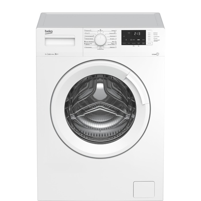 Стиральная машина Beko WSRE7612XWW, класс А, 1200 об/мин, до 7кг, белая