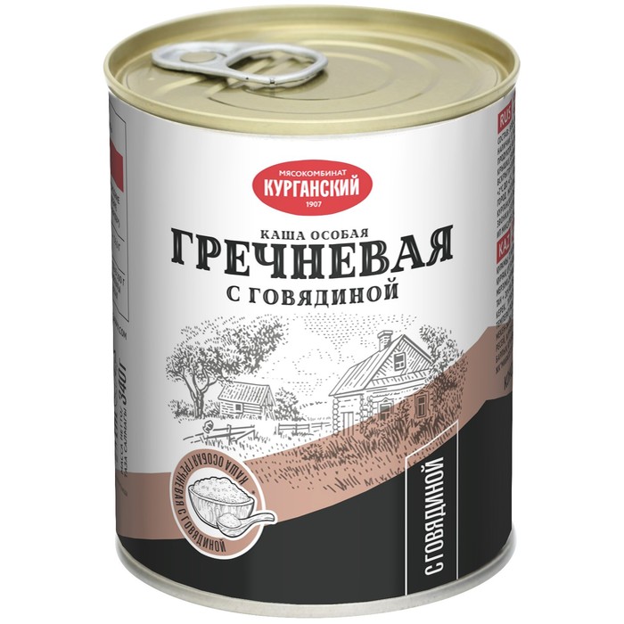 

Каша гречневая СТАНДАРТ особая с говядиной 340г ж/б КМК