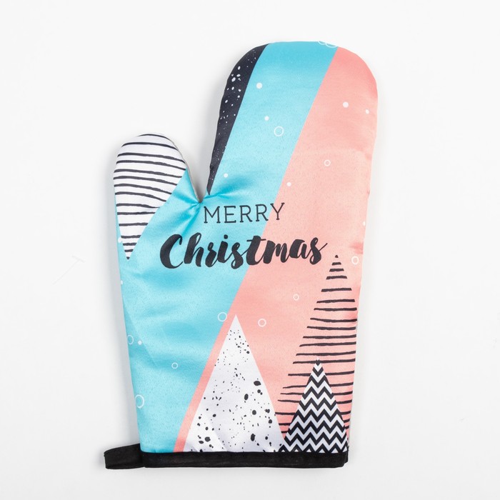 

Варежка Доляна "Merry Christmas" 26*16 см, 100% п/э