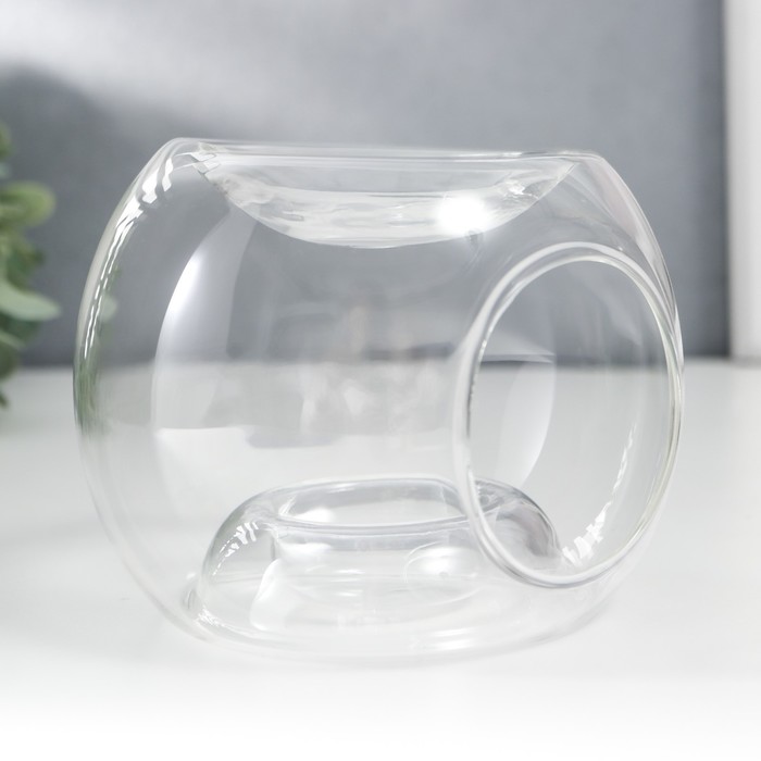 Аромалампа стекло Куб прозрачная 12х10 см