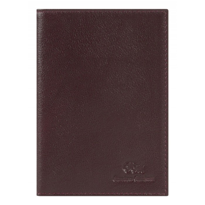 0-265 FM Обложка на паспорт, цвет вишневый 10х13,6х0,3см
