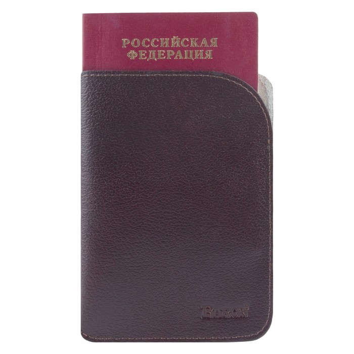 0-277В Обложка-футляр для паспорта, цвет коньяк небраска 10х14х0,3см