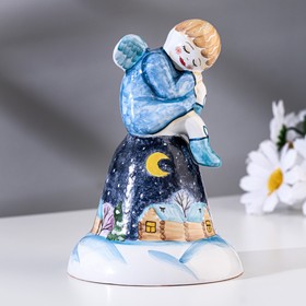 

Колокольчик "Зимний ангелочек", ярославская майолика, h=13 см