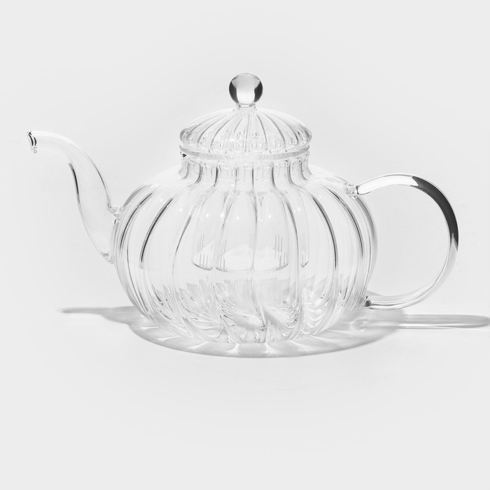 Чайник заварочный со стеклянной крышкой и ситом «Диана. Грация», 1 л
