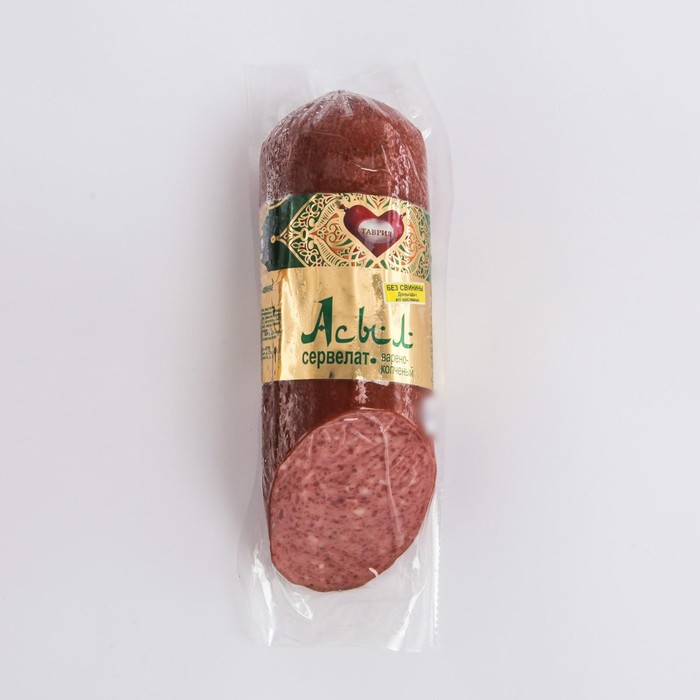 

Колбаса в/к "Сервелат Асыл", в/у, срез 350 г Таврия